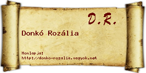Donkó Rozália névjegykártya